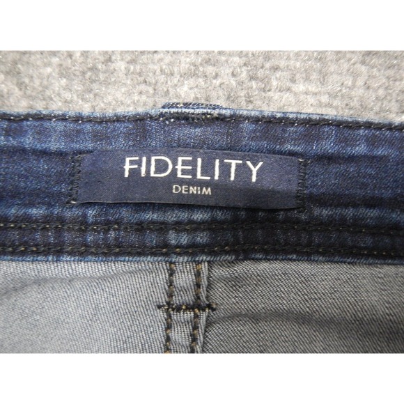 Fidelity Jimmy Straight Jeans Mens Size 40 Blue Dark Wash Faded Style Denim - Picture 3 of 11